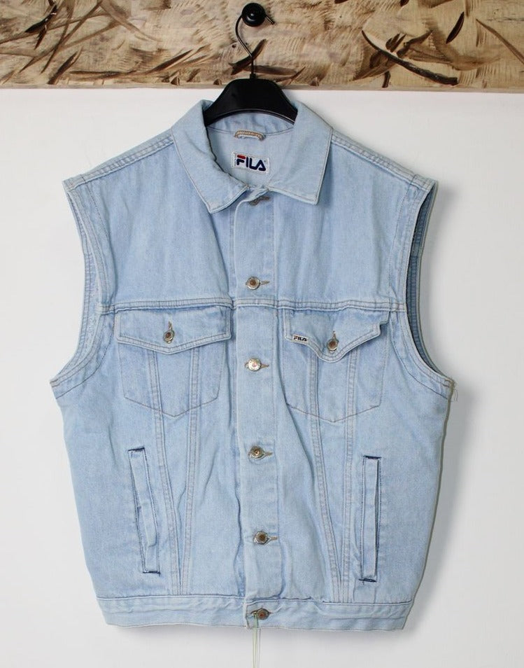 Fila Gilet jeans Vintage  Tg. L