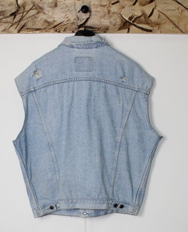 Levi's 70503 Gilet di jenas Vintage Tg. XXL Denim Customizzato