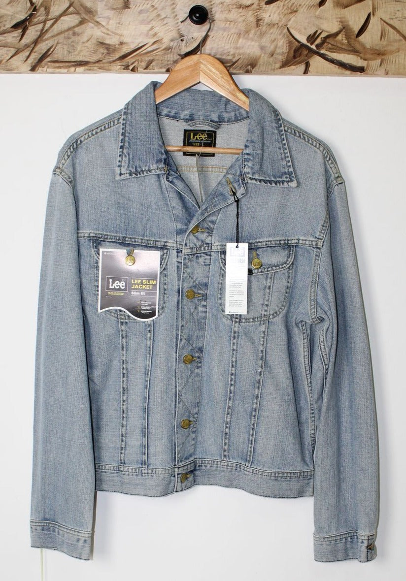 Lee Giacca di jeans Tg. L Denim Slim Jacket Dead Stock w/Tags