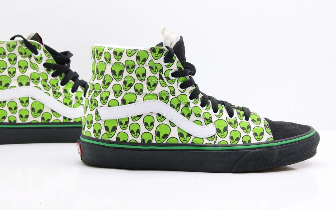 Vans Old Skool Custom Alien Green Ghost UK 8 US 9 Women 10,5