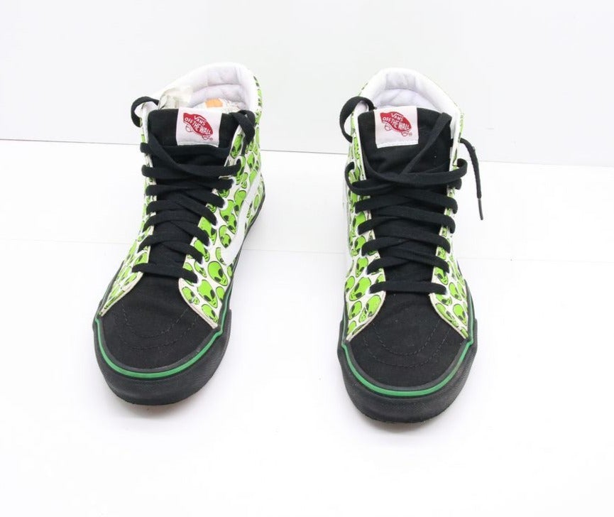 Vans Old Skool Custom Alien Green Ghost UK 8 US 9 Women 10,5