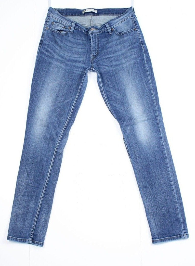 Levi's 524 TOO SUPERLOW Skinny Stretch W31 L32 Denim Jeans Vintage Vita Bassa