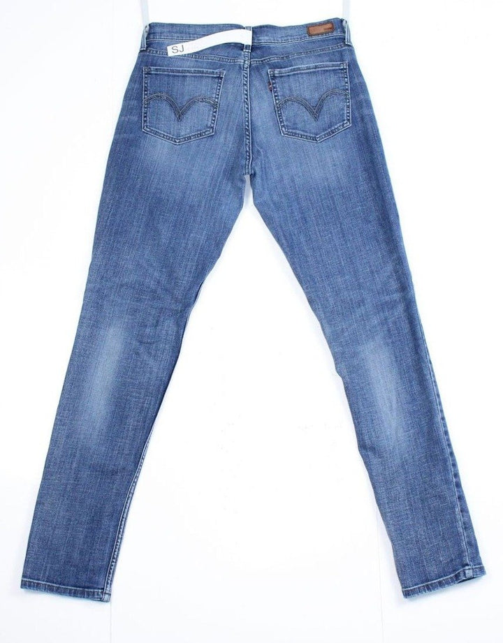 Levi's 524 TOO SUPERLOW Skinny Stretch W31 L32 Denim Jeans Vintage Vita Bassa