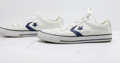 Converse All Star Basse Bianche Eur 43 Mens 9.5 Wo's 11.5