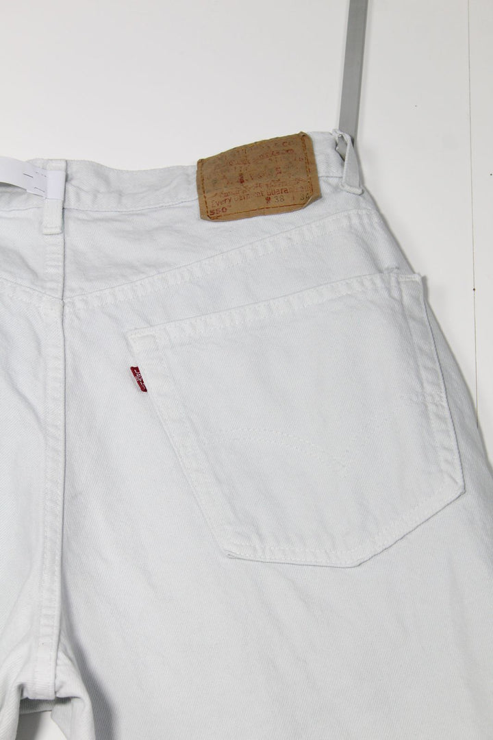 Levi's 550 Relaxed Fit Bianco Made In USA W38 L36 Vintage