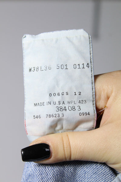 Levi's 501 Denim Made In USA W38 L36 Vintage