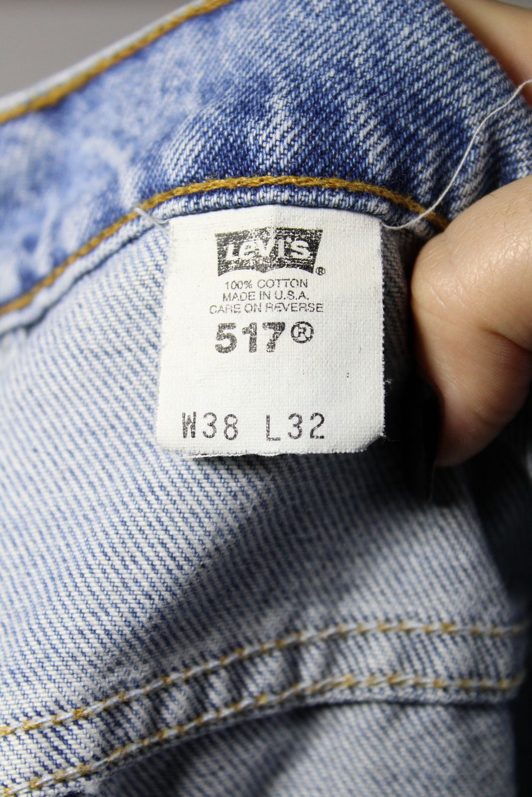 Levi's 517 Bootcut Orange Tab Made In USA W38 L32 Vintage